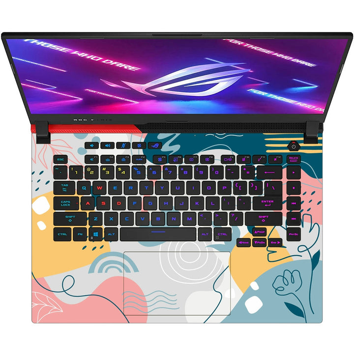 Asus Laptop Skin - Floral Pastel Abstract Design