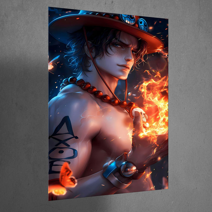 Metal Poster - One Piece Portgas D Ace OP18