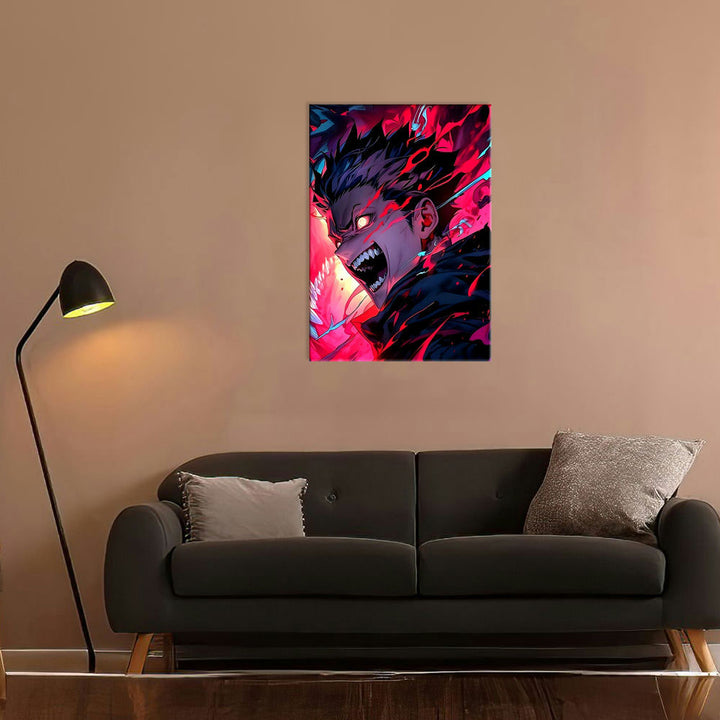 Metal Poster - Anime Flaming Beast