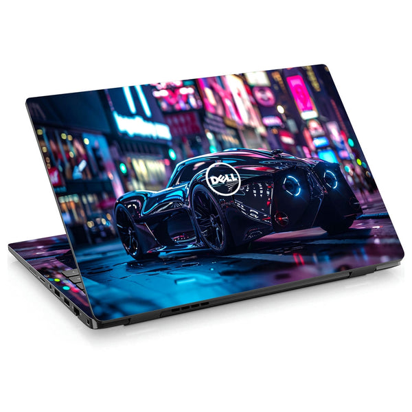 Dell Laptop Skin - Cyber Sports Car Night