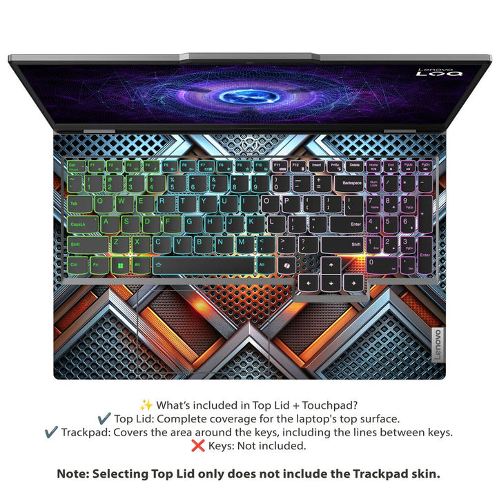 Lenovo LOQ Laptop Skin - Metal Grid Radiance