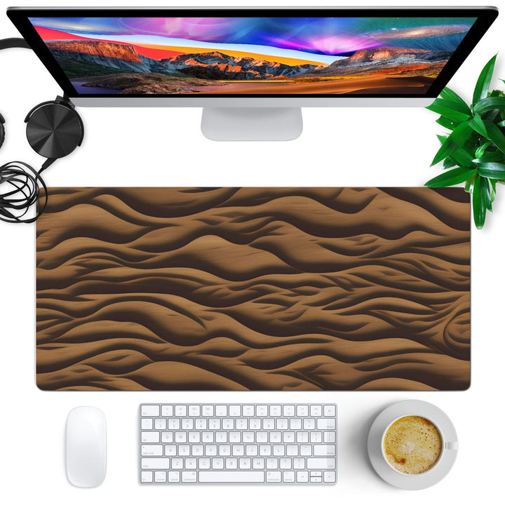 Anti-Slip Desk Mat Gaming Mouse Pad - Brown Earth Like Topography