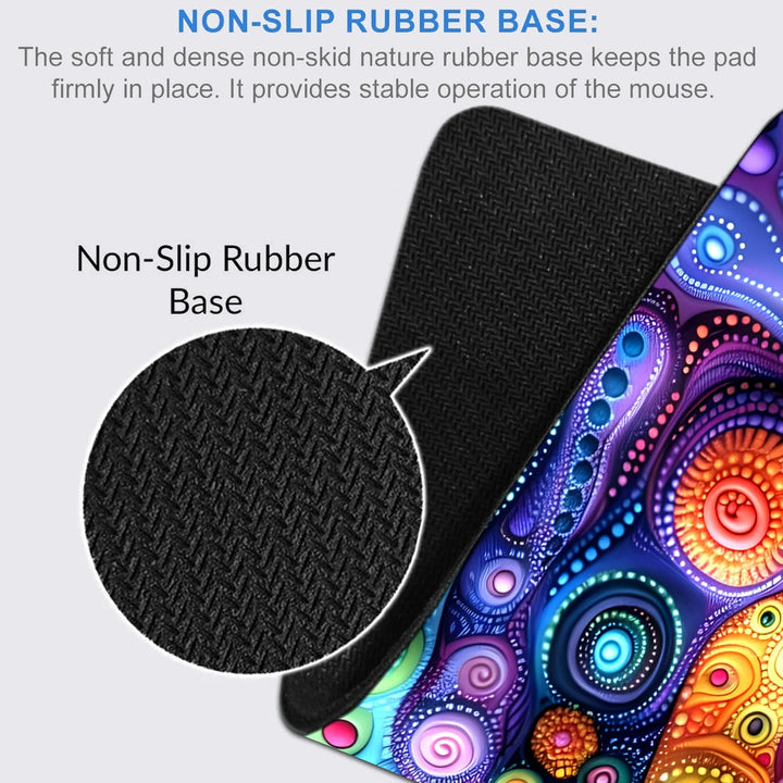 Anti-Slip Desk Mat Gaming Mouse Pad - Colorful Swirl