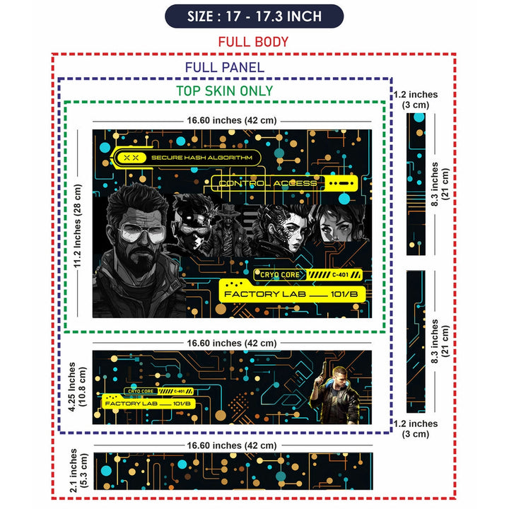 Laptop Skin - Cyberpunk Cyber Grid