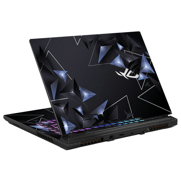 Asus Laptop Skin - Black Metallic Polygonal Design