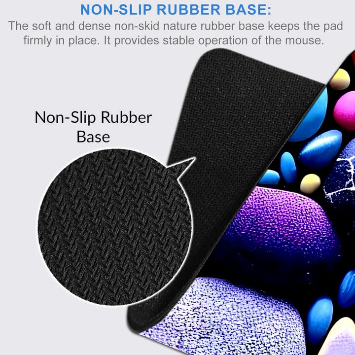 Anti-Slip Desk Mat Gaming Mouse Pad - Colorful Pebbles CP25