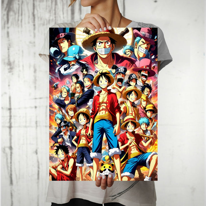 Metal Poster - Anime One Piece Friends