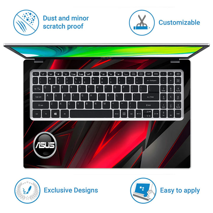 Laptop Skin - ASUS Red Geometric