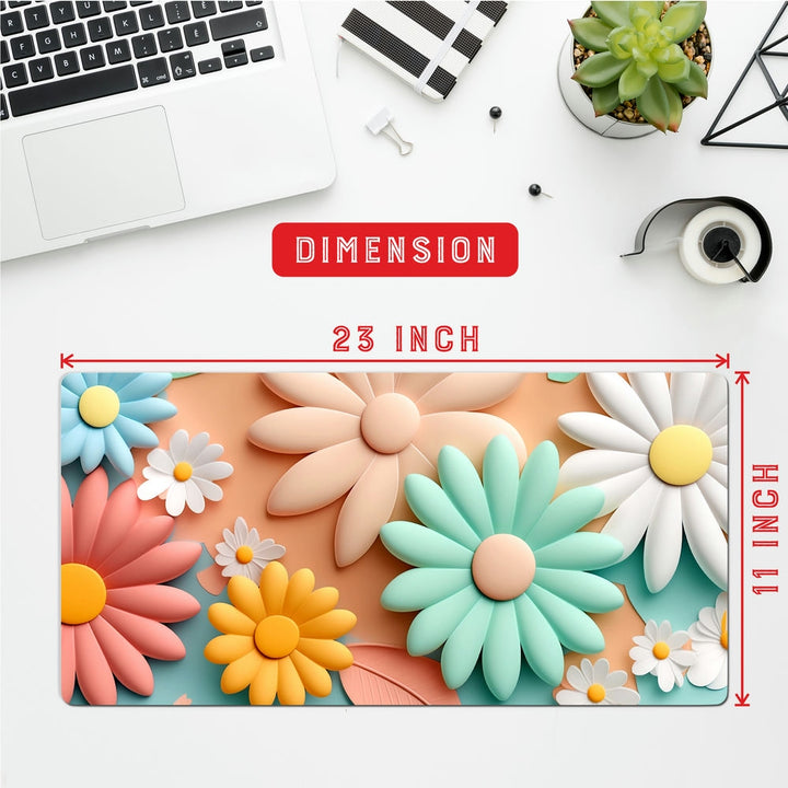 Anti-Slip Desk Mat Gaming Mouse Pad - Daisy Delight