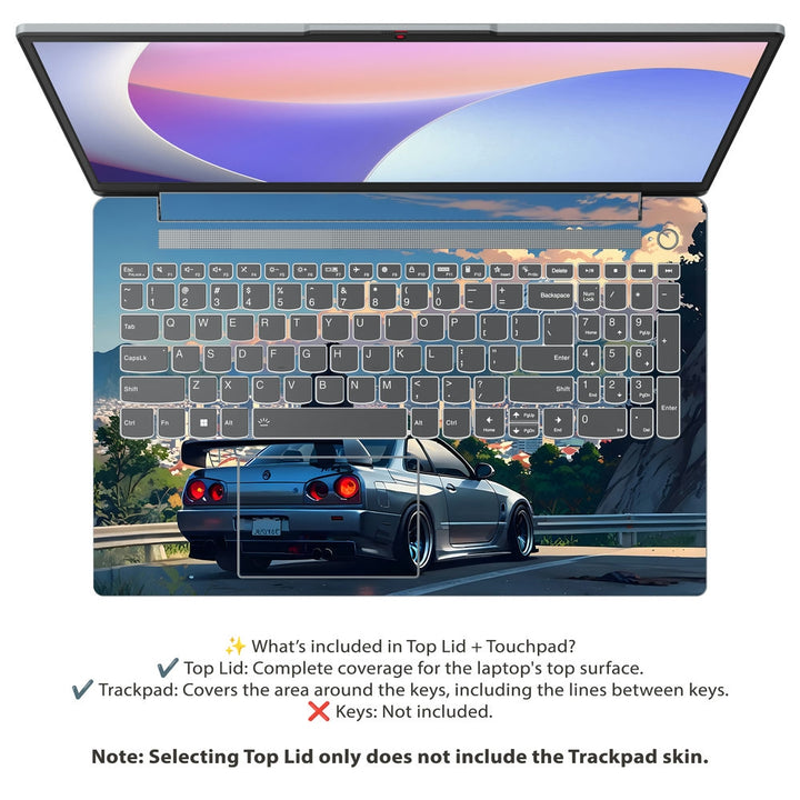 Lenovo Laptop Skin - Skyline Racer Vibes