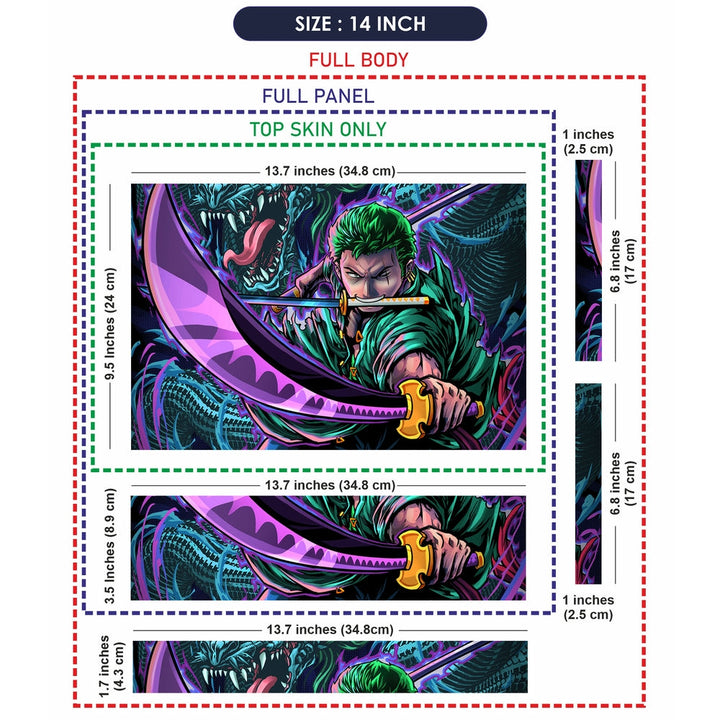 Laptop Skin - Zoro Purple