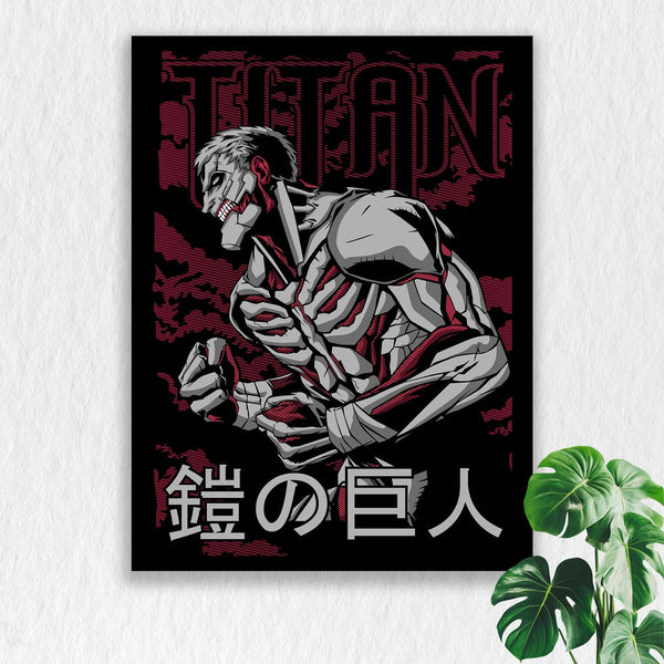 Self Adhesive Textured Vinyl Poster Attack on Titan Armored Destruction