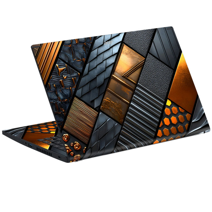 Acer Laptop Skin - ndustrial Stone and Metal Design