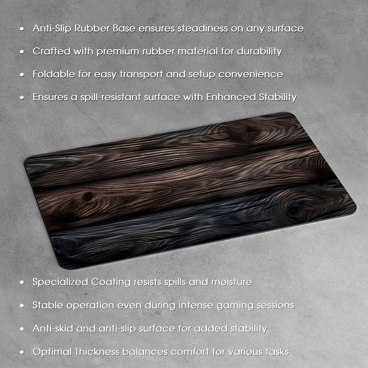 Anti-Slip Desk Mat Gaming Mouse Pad - Wooden Plank