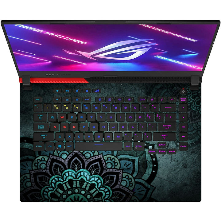 Asus Laptop Skin - Greenish Mandla Art