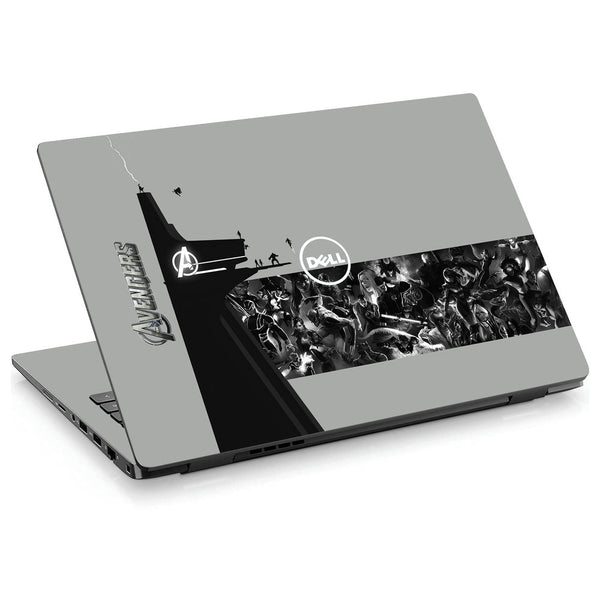 Dell Laptop Skin - Avengers Assemble Force Grey Back