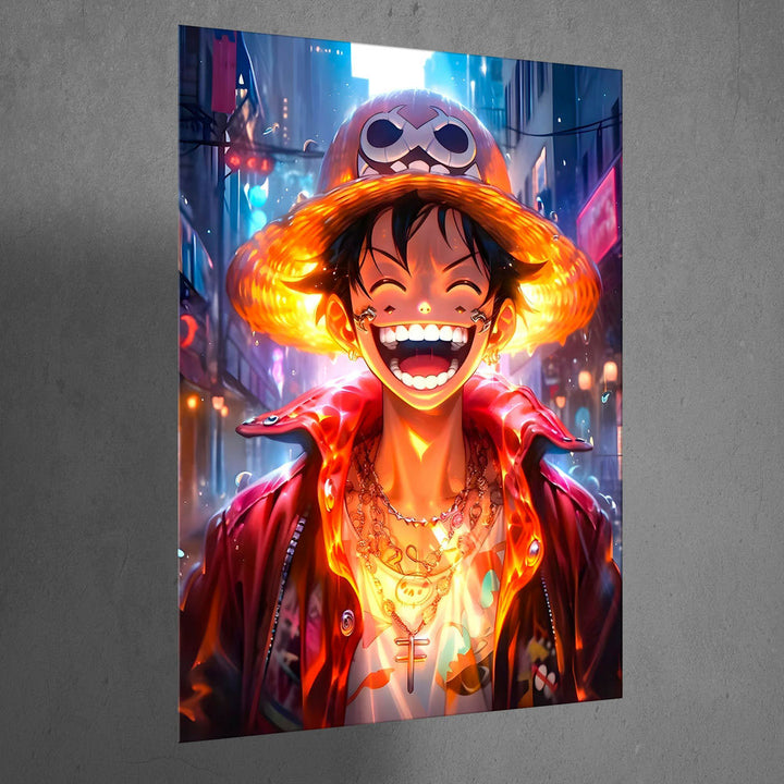 Metal Poster - One Piece Monkey D Luffy OP08