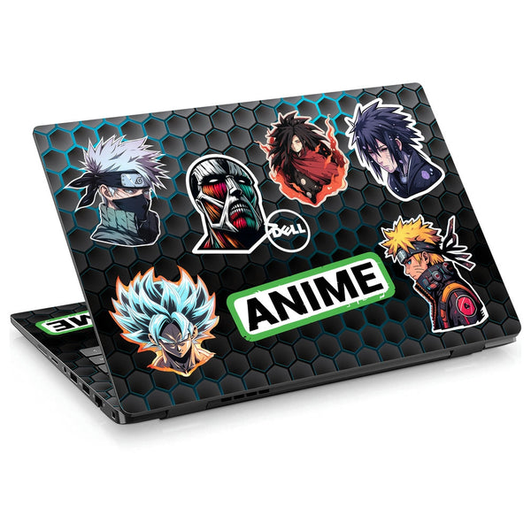 Dell Laptop Skin - Anime Icons Collage Honeycomb