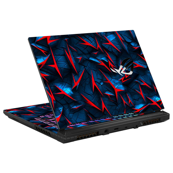 Asus Laptop Skin - Red and Blue Spike Pattern