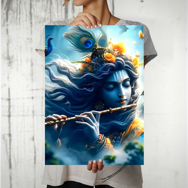 Metal Poster - Lord Krishna LK04