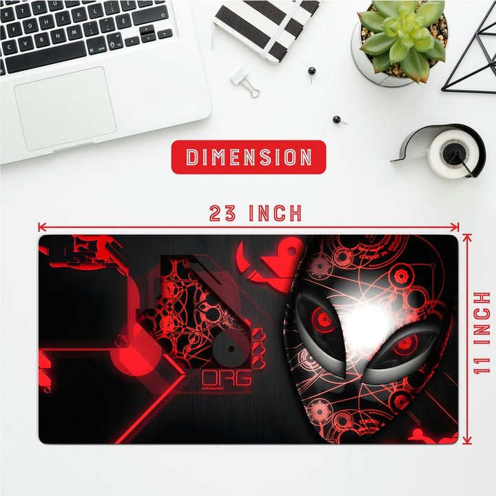 Anti-Slip Desk Mat Gaming Mouse Pad - Alienware Red Tech Design