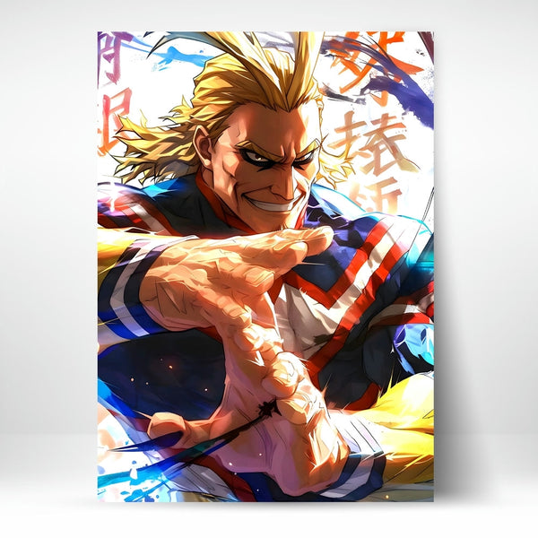 Metal Poster - Anime All Might