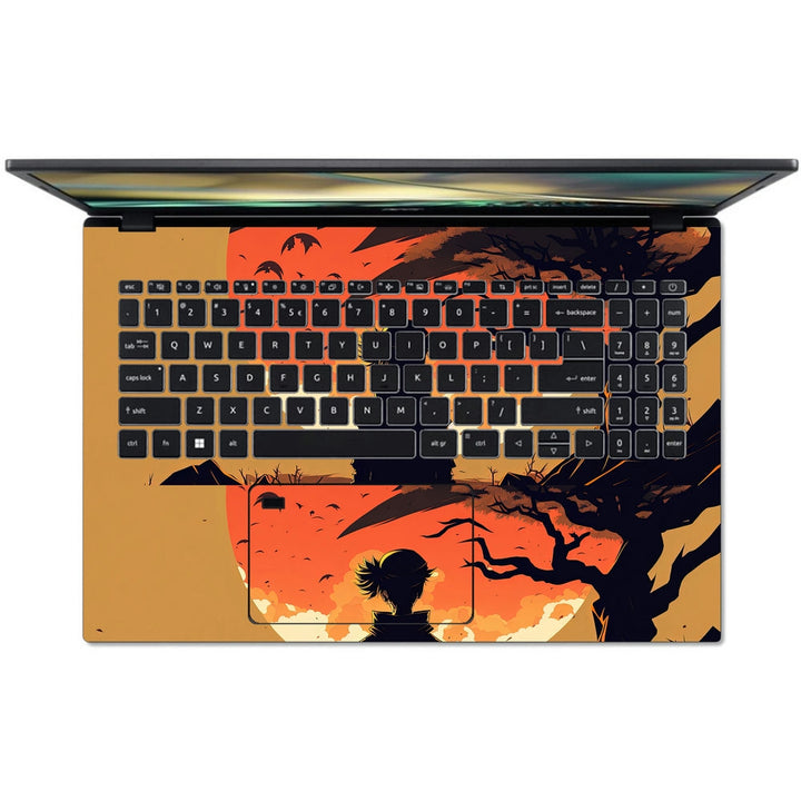 Acer Laptop Skin - Girl Under the Full Moon Blood and Tree