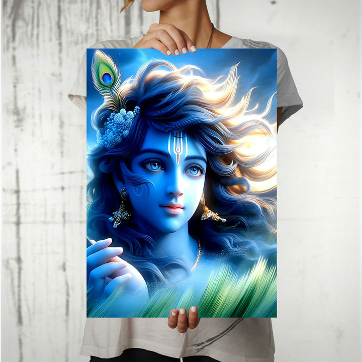 Metal Poster - Lord Krishna LK01