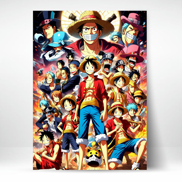 Metal Poster - Anime One Piece Friends