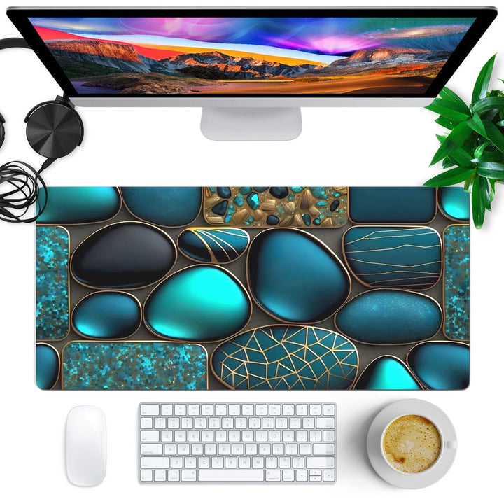 Anti-Slip Desk Mat Gaming Mouse Pad - Colorful Pebbles CP13