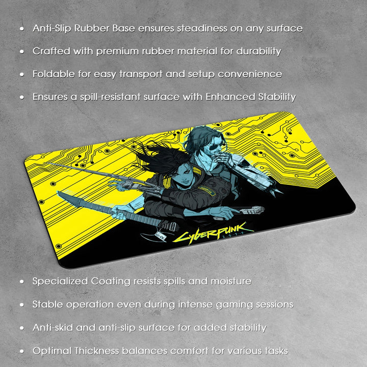 Anti-Slip Desk Mat Gaming Mouse Pad - Cyberpunk Circuit Breaker