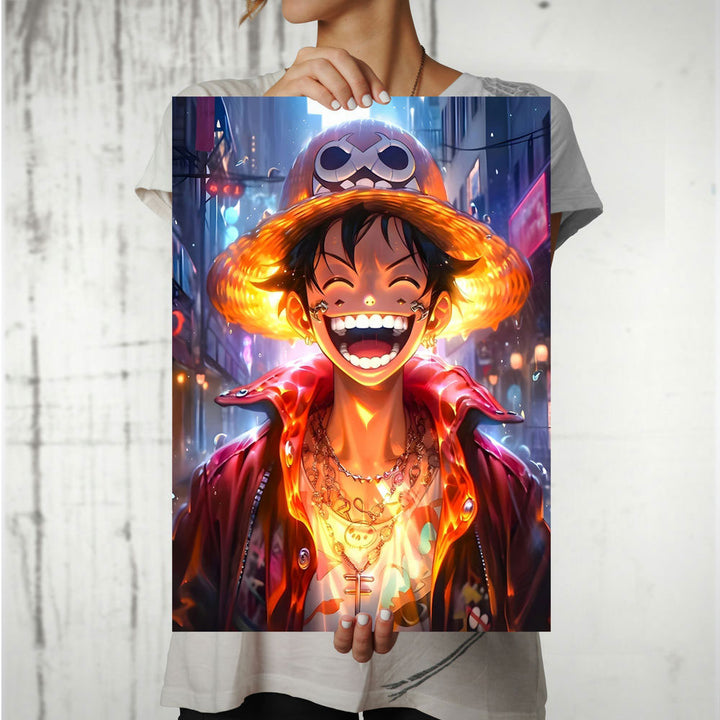 Metal Poster - One Piece Monkey D Luffy OP08