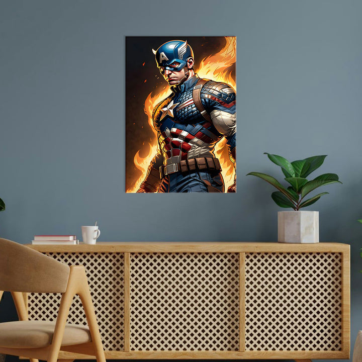 Metal Poster - Superhero Captain America CAP06