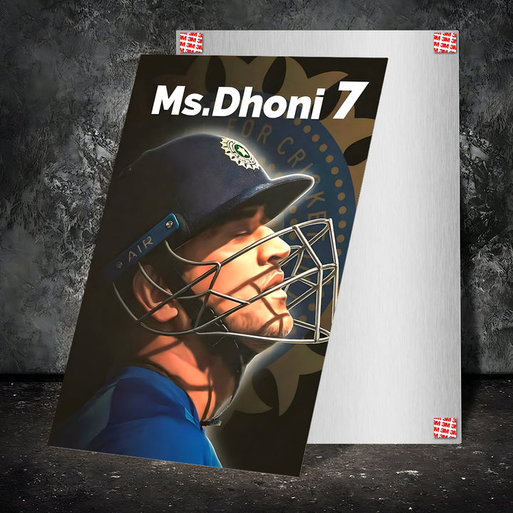 Metal Poster - Indian Cricketer MS Dhoni MS07