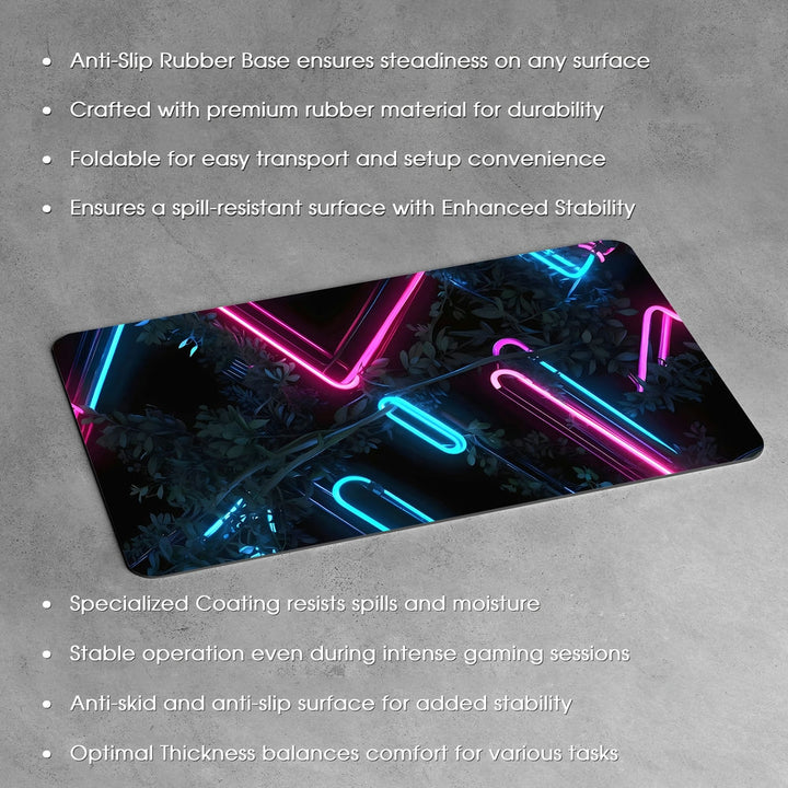 Anti-Slip Desk Mat Gaming Mouse Pad - Neon Dreams