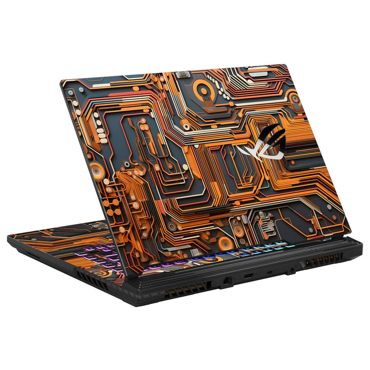 Asus Laptop Skin - Tech Orange Geometric