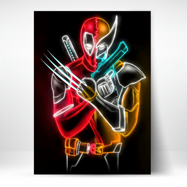 Metal Poster - Superhero Deadpool & Wolverine DW01