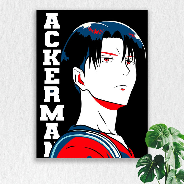 Self Adhesive Textured Vinyl Poster Levi Ackerman