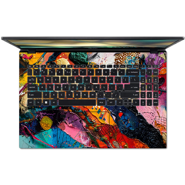 Acer Laptop Skin - Vibrant Abstract Color Splash