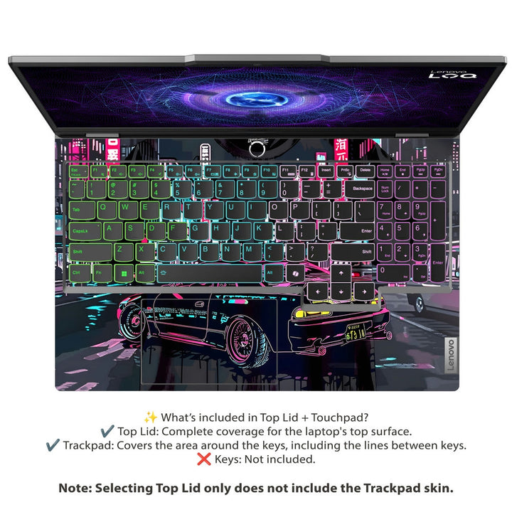 Laptop Skin - Cyberpunk City Drive