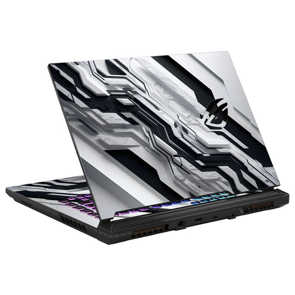 Asus Laptop Skin - Black and White Marble Swirl Pattern