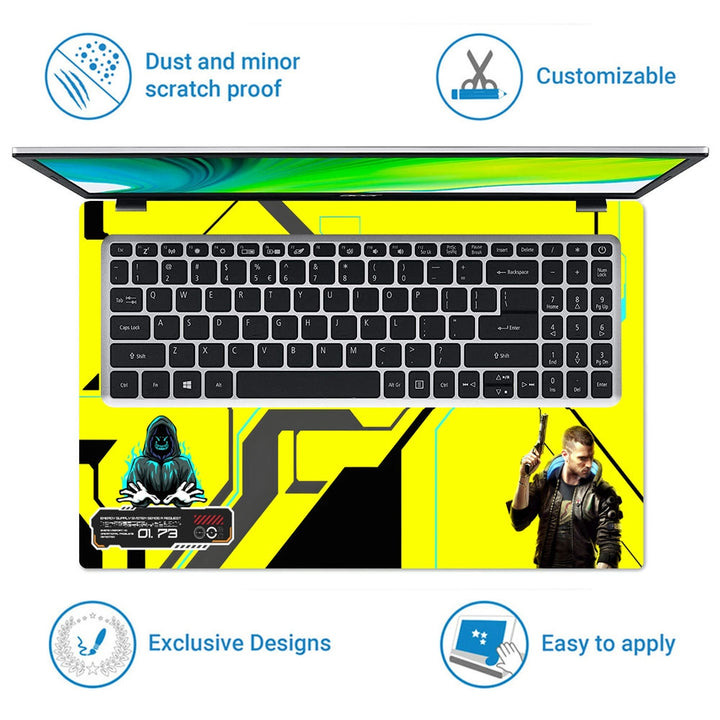 Laptop Skin - Cyberpunk Neon Outlaw