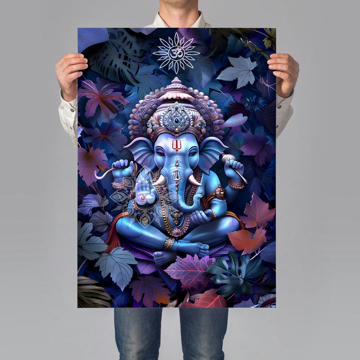 Self Adhesive Textured Vinyl Poster Ethereal Ganesha