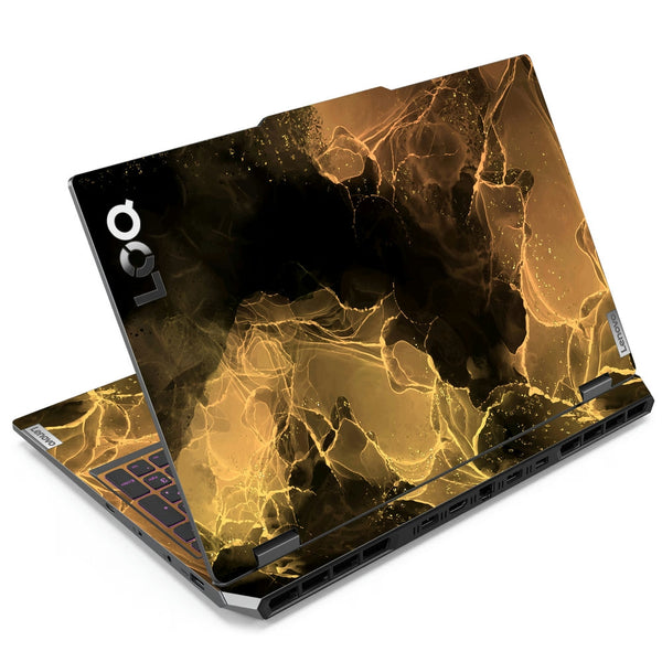 Lenovo LOQ Laptop Skin - Golden Lava Abstract Design