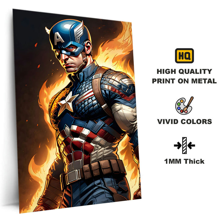 Metal Poster - Superhero Captain America CAP06