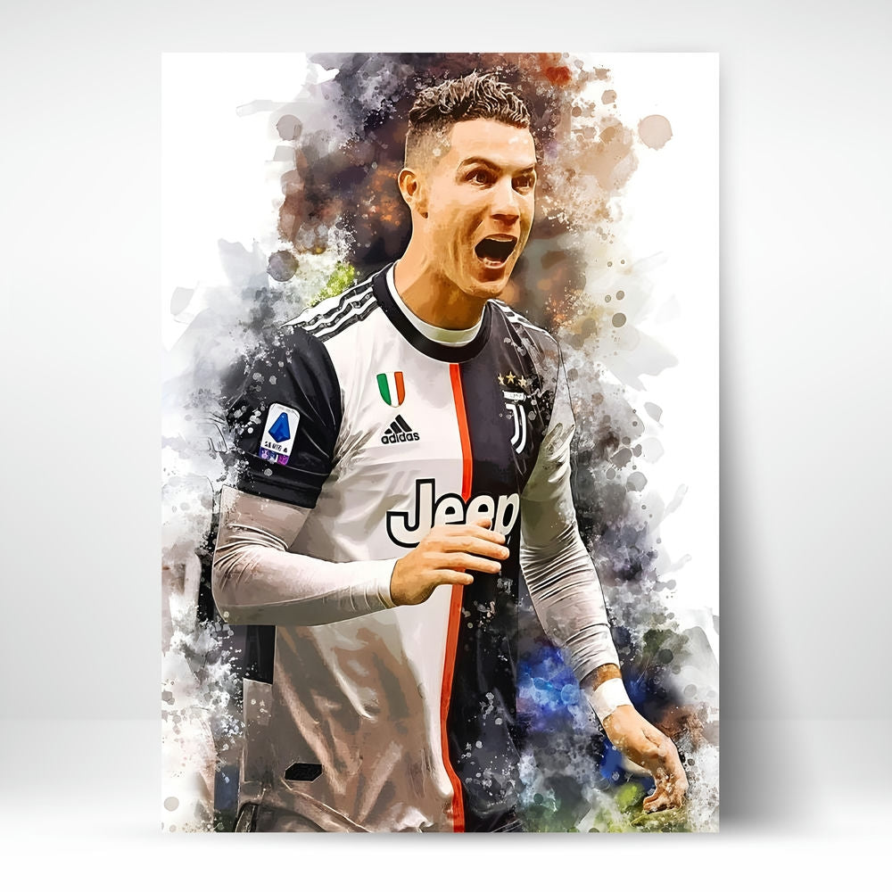 High-Quality Metal Posters - Footballer Cristiano Ronaldo F01 | Vibrant ...