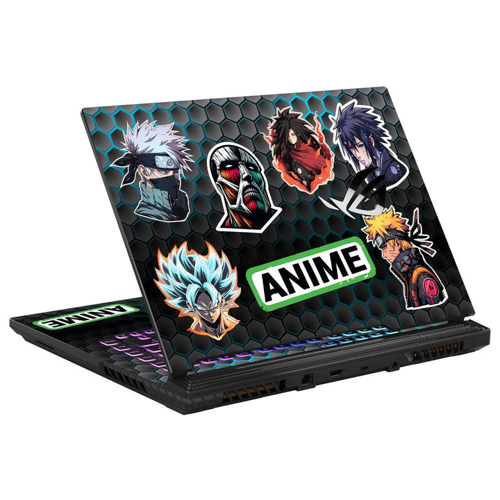 Asus Laptop Skin - Anime Icons Collage Honeycomb