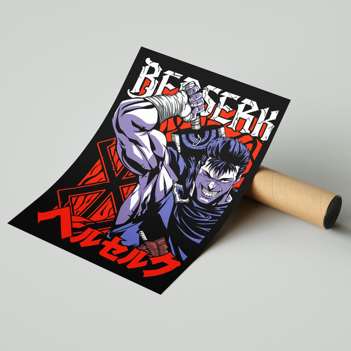 Self Adhesive Textured Vinyl Poster Berserk Warriors Rage