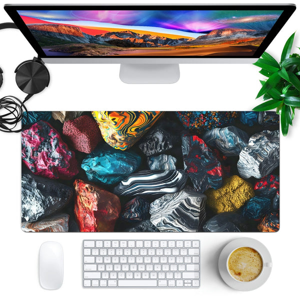 Anti-Slip Desk Mat Gaming Mouse Pad - Colorful Pebbles CP27