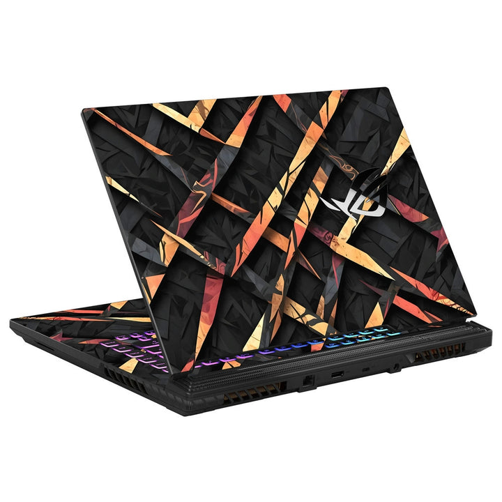 Asus Laptop Skin - Red and Black Braided Abstract